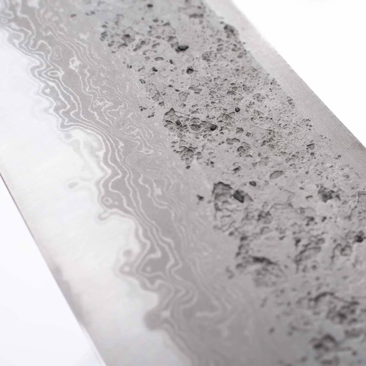 Hatsukokoro Ryusui (Unbranded) Blue 2 Damascus Kiritsuke Gyuto 240mm - Ebony - Image 5