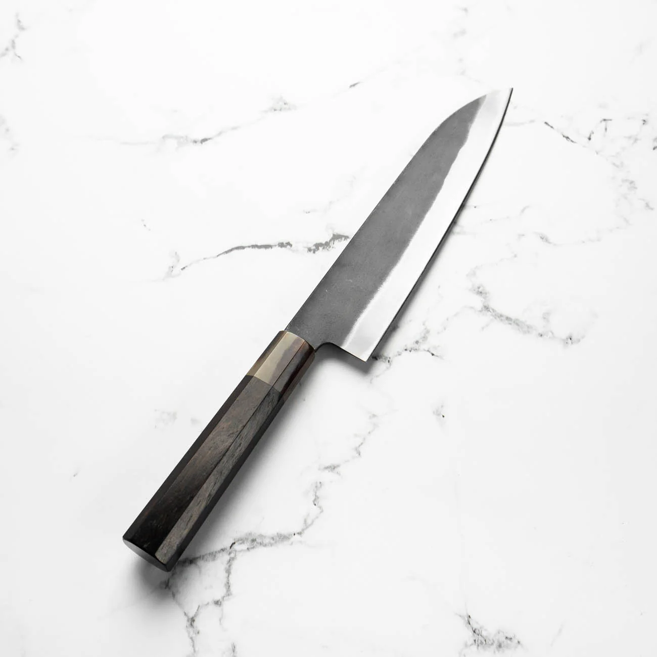 Hatsukokoro Blue 2 Kurouchi Gyuto 210mm - Ebony & Blonde - Image 2
