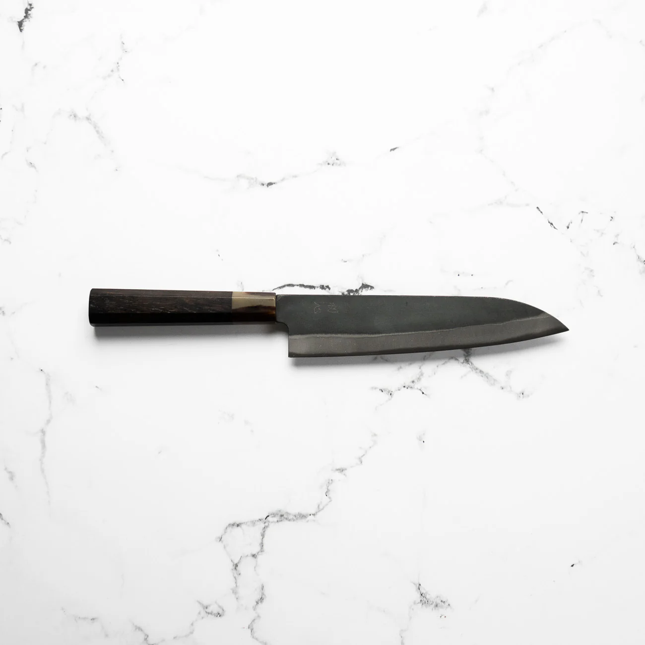 Hatsukokoro Blue 2 Kurouchi Gyuto 210mm - Ebony & Blonde - Image 5
