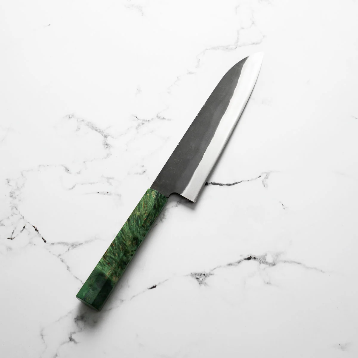 Hatsukokoro Blue 2 Kurouchi Gyuto 210mm - Green - Image 2