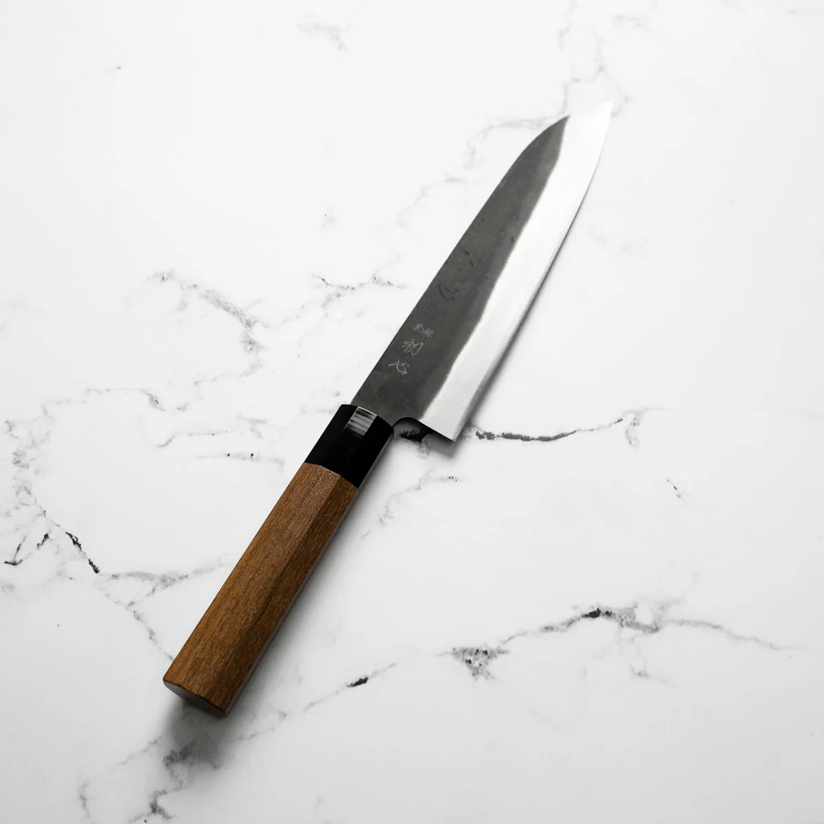 Hatsukokoro Blue 2 Kurouchi Gyuto 210mm - Teak - Image 2