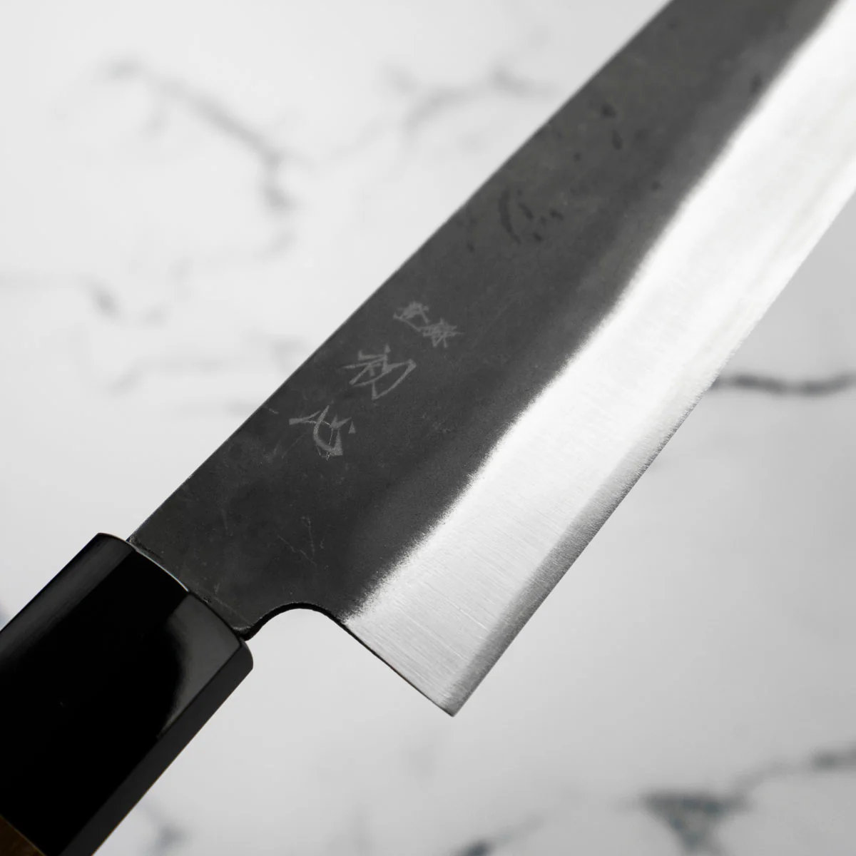 Hatsukokoro Blue 2 Kurouchi Gyuto 210mm - Teak - Image 5