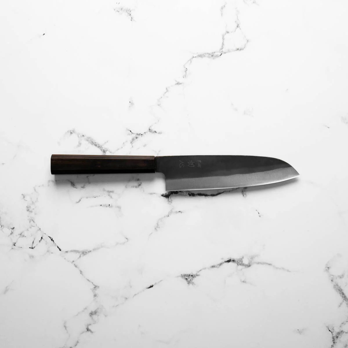 Hatsukokoro Blue 2 Kurouchi Santoku 165mm - Ebony - Image 4