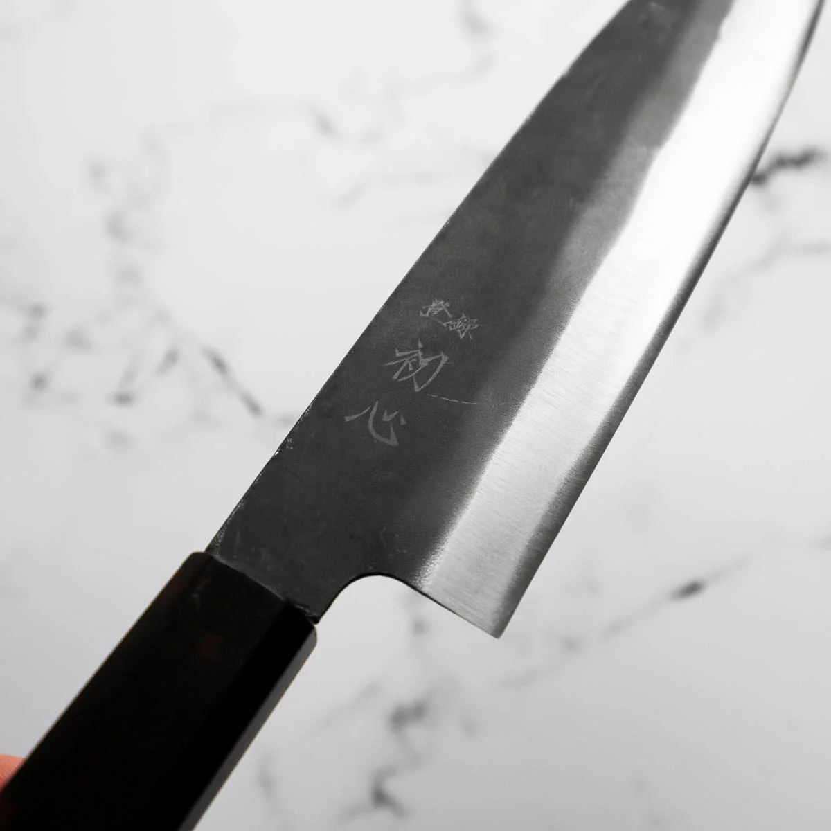 Hatsukokoro Blue 2 Kurouchi Santoku 165mm - Ebony - Image 5