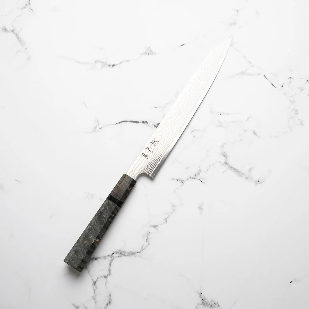 Hatsukokoro FAXR2 SG2 Damascus Kiritsuke Sujihiki 240mm - Image 6