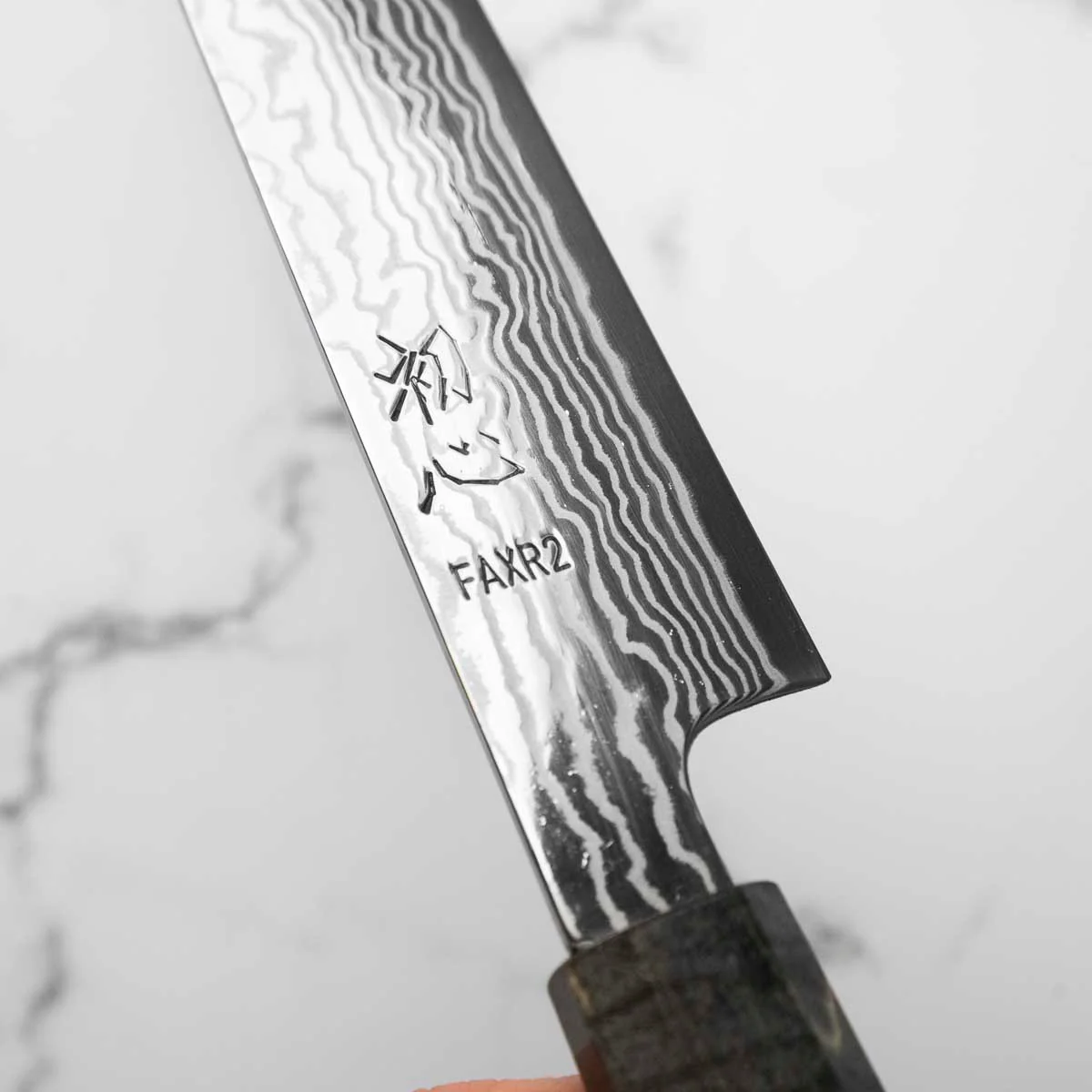 Hatsukokoro FAXR2 SG2 Damascus Kiritsuke Sujihiki 240mm - Image 7