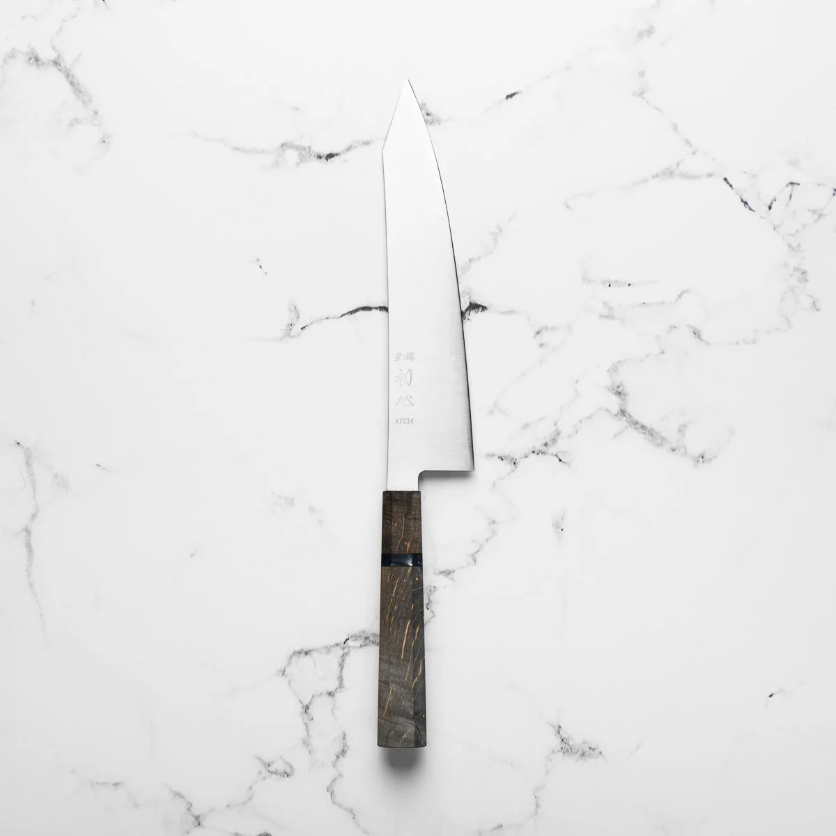 Hatsukokoro Hayabusa ATS34 Kiritsuke 210mm - Dark Maple - Image 3