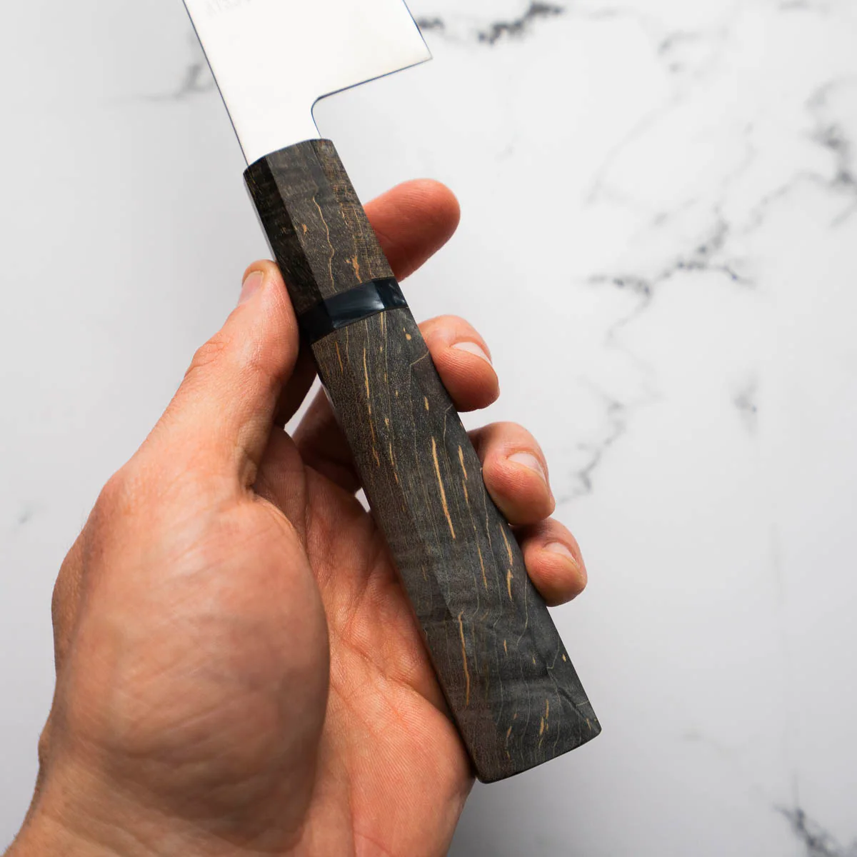 Hatsukokoro Hayabusa ATS34 Kiritsuke 210mm - Dark Maple - Image 7