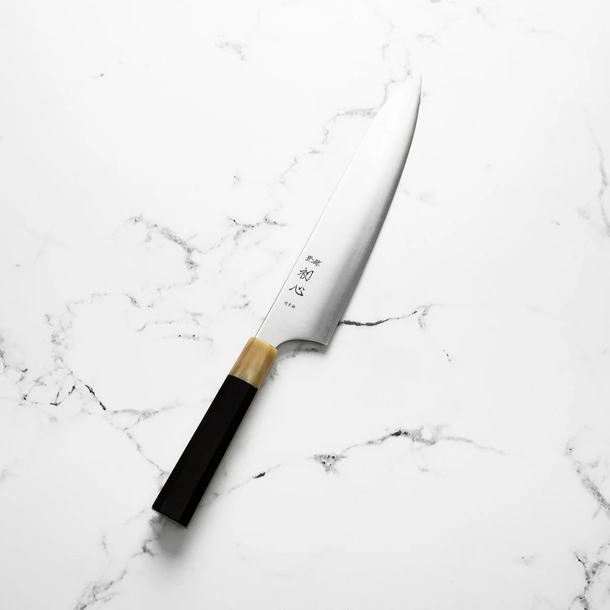 Hatsukokoro Hayabusa Blue Super Gyuto 240mm - Ebony & Blonde - Image 2
