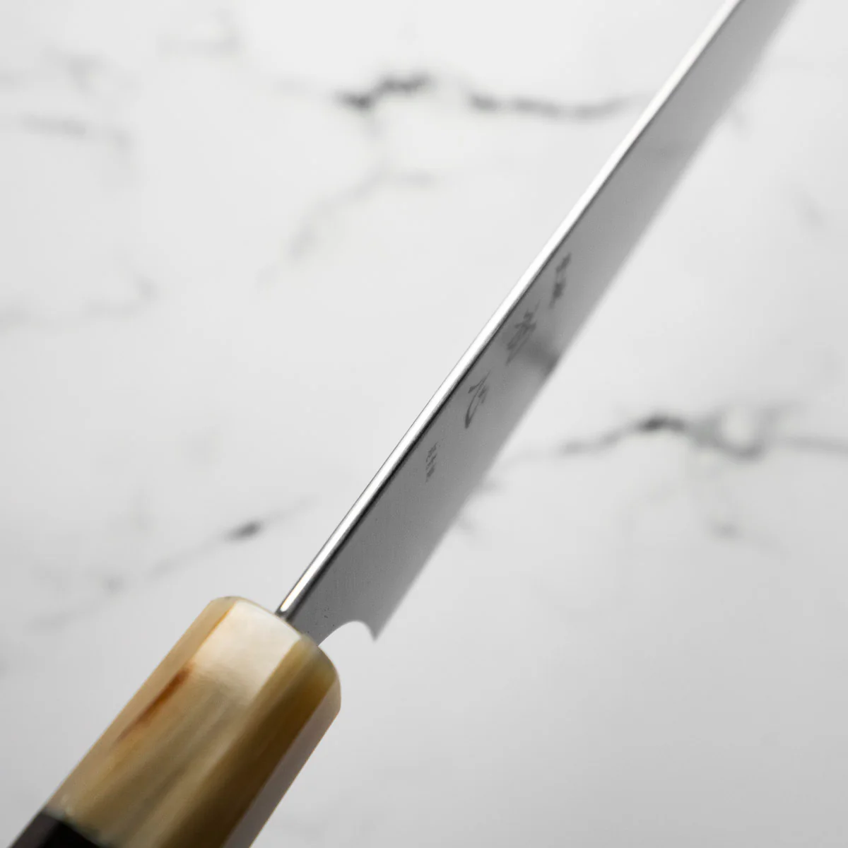 Hatsukokoro Hayabusa Blue Super Gyuto 240mm - Ebony & Blonde - Image 6