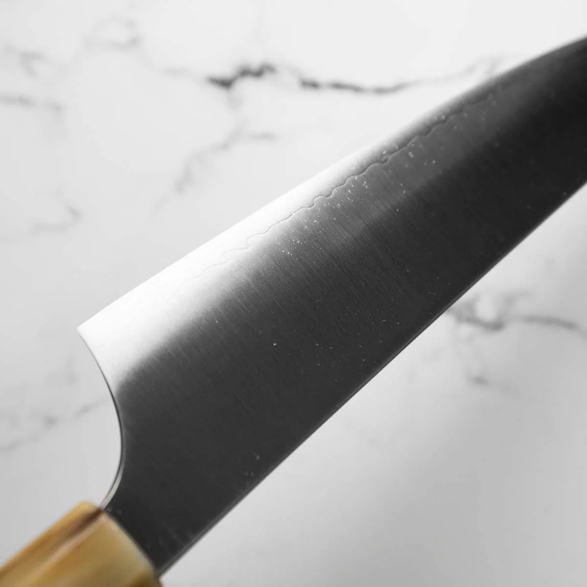 Hatsukokoro Hayabusa Blue Super Gyuto 240mm - Ebony & Blonde - Image 7