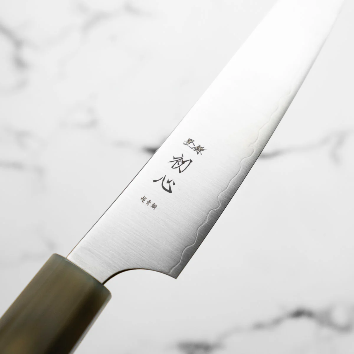 Hatsukokoro Hayabusa Blue Super Petty 150mm - Quince - Image 4