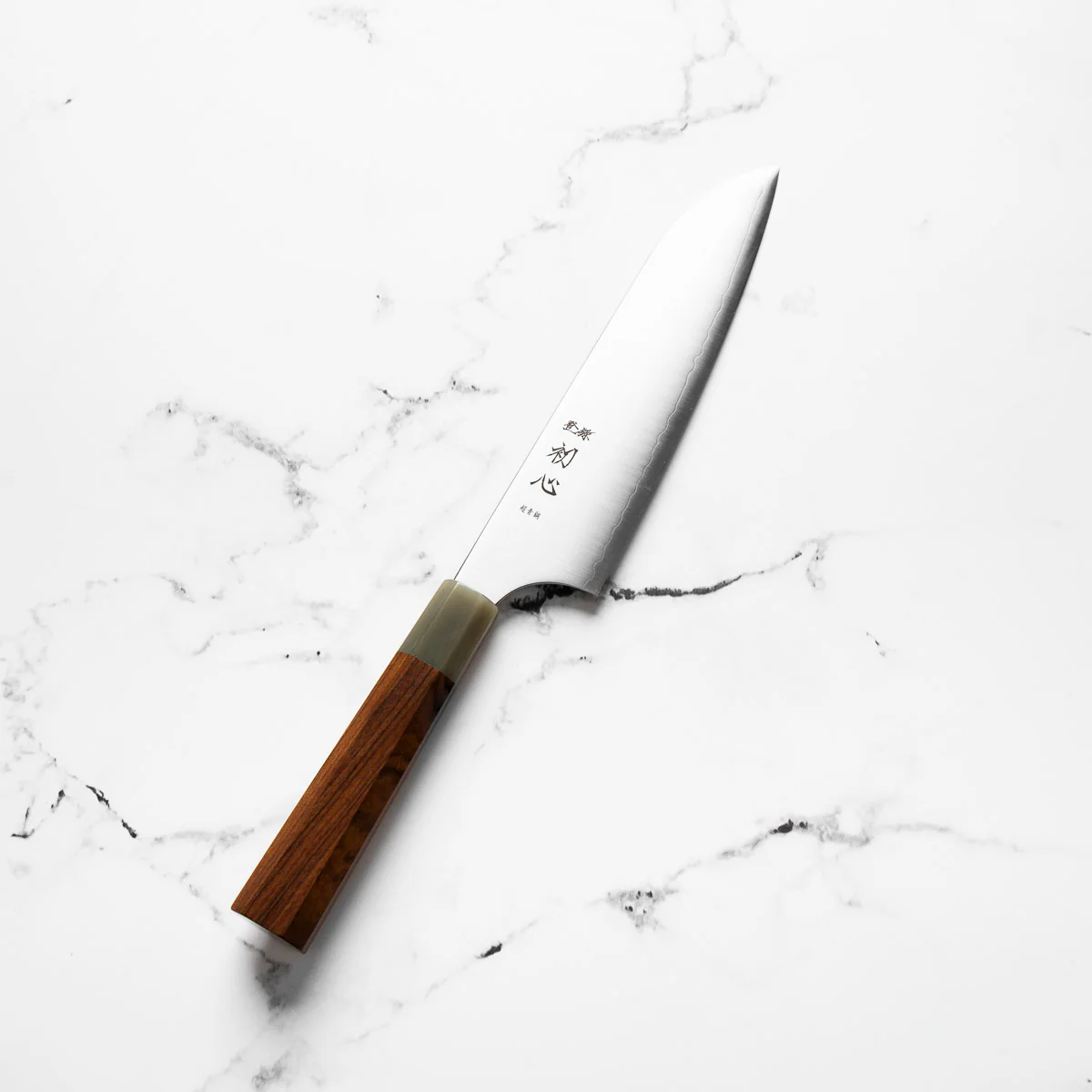 Hatsukokoro Hayabusa Blue Super Santoku 180mm - Quince - Image 2