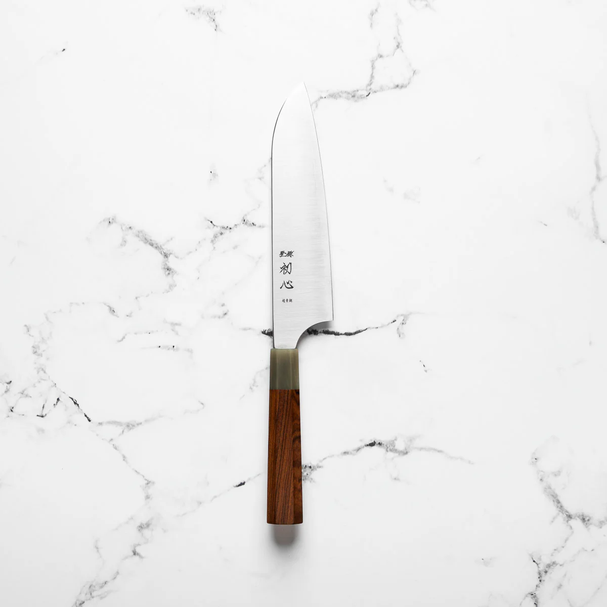 Hatsukokoro Hayabusa Blue Super Santoku 180mm - Quince - Image 3