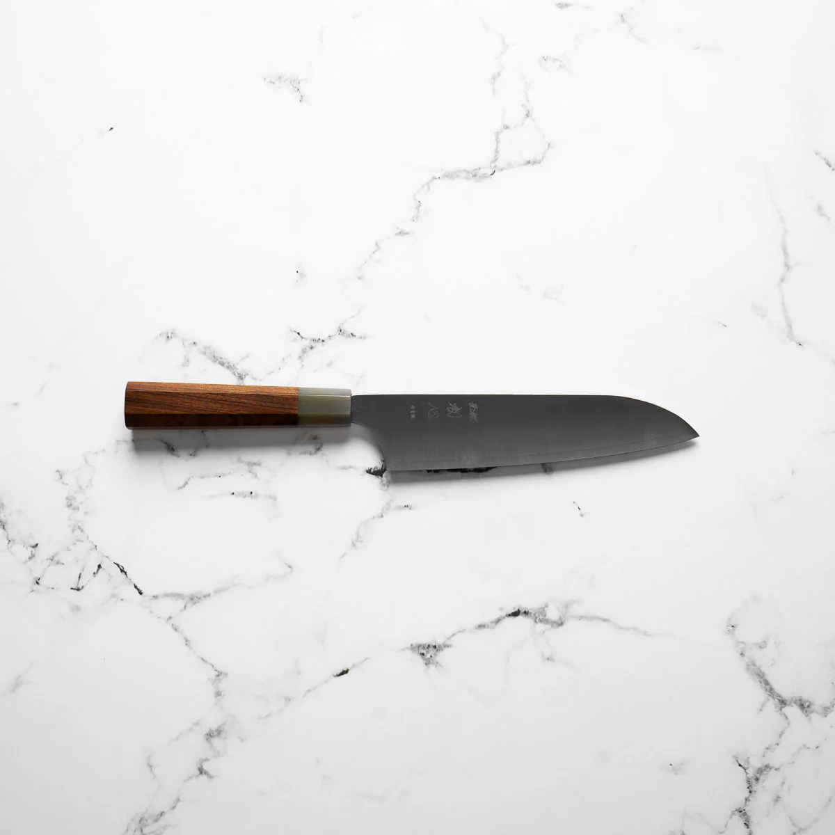 Hatsukokoro Hayabusa Blue Super Santoku 180mm - Quince - Image 4
