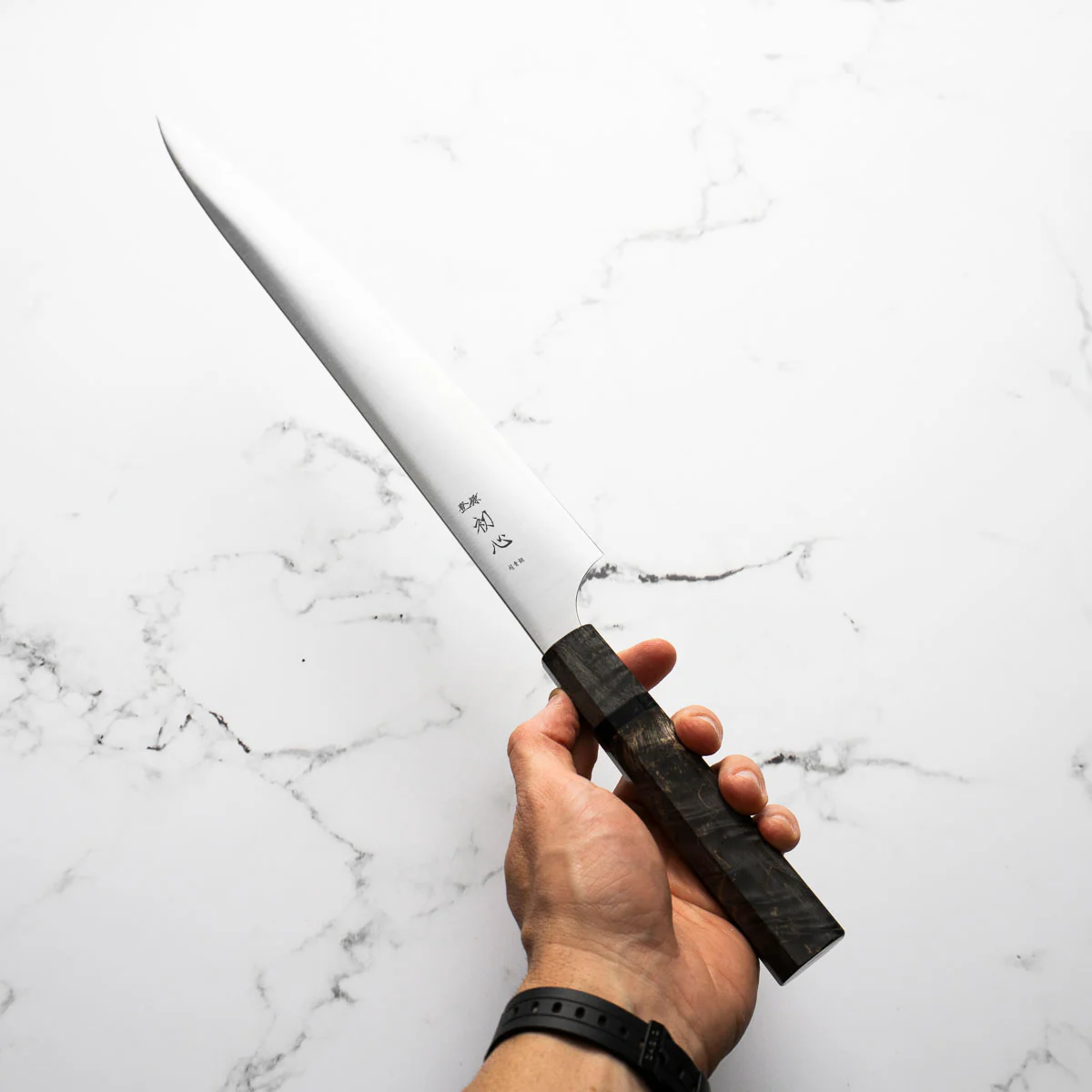 Hatsukokoro Hayabusa Blue Super Sujihiki 270mm - Image 7