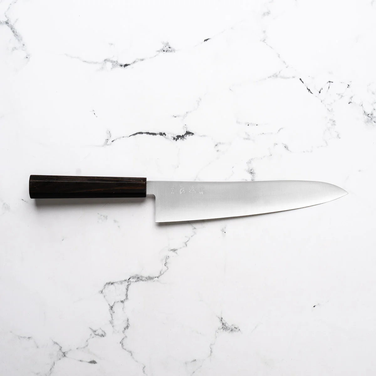 Hatsukokoro Hayabusa SG2 3 Layer Gyuto 240mm - Ebony - Image 4