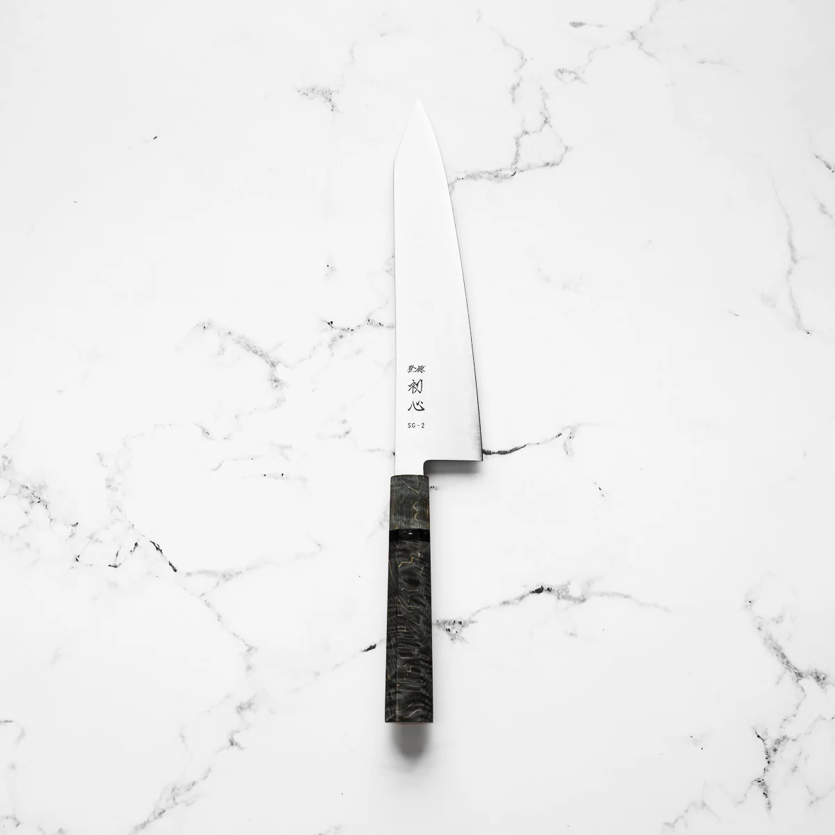 Hatsukokoro Hayabusa SG2 3 Layer Kiritsuke Gyuto 240mm - Dark Maple - Image 5