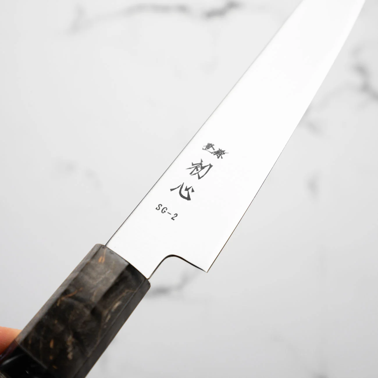 Hatsukokoro Hayabusa SG2 3 Layer Petty 150mm - Dark Maple - Image 5