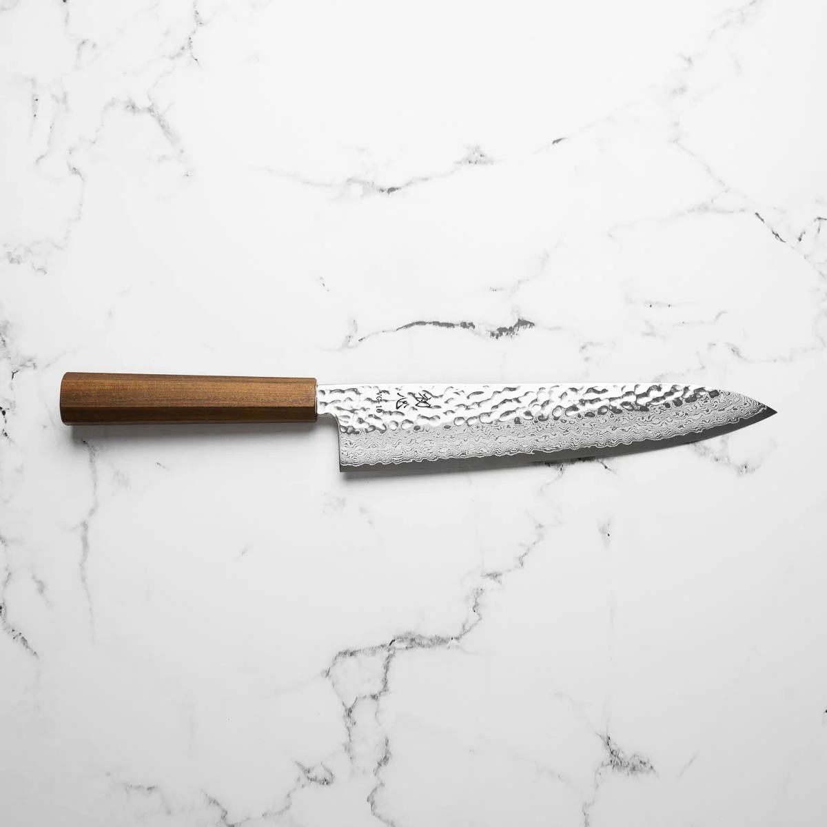 Hatsukokoro Hayabusa VG10 Damascus Tsuchime Gyuto 240mm - Image 4