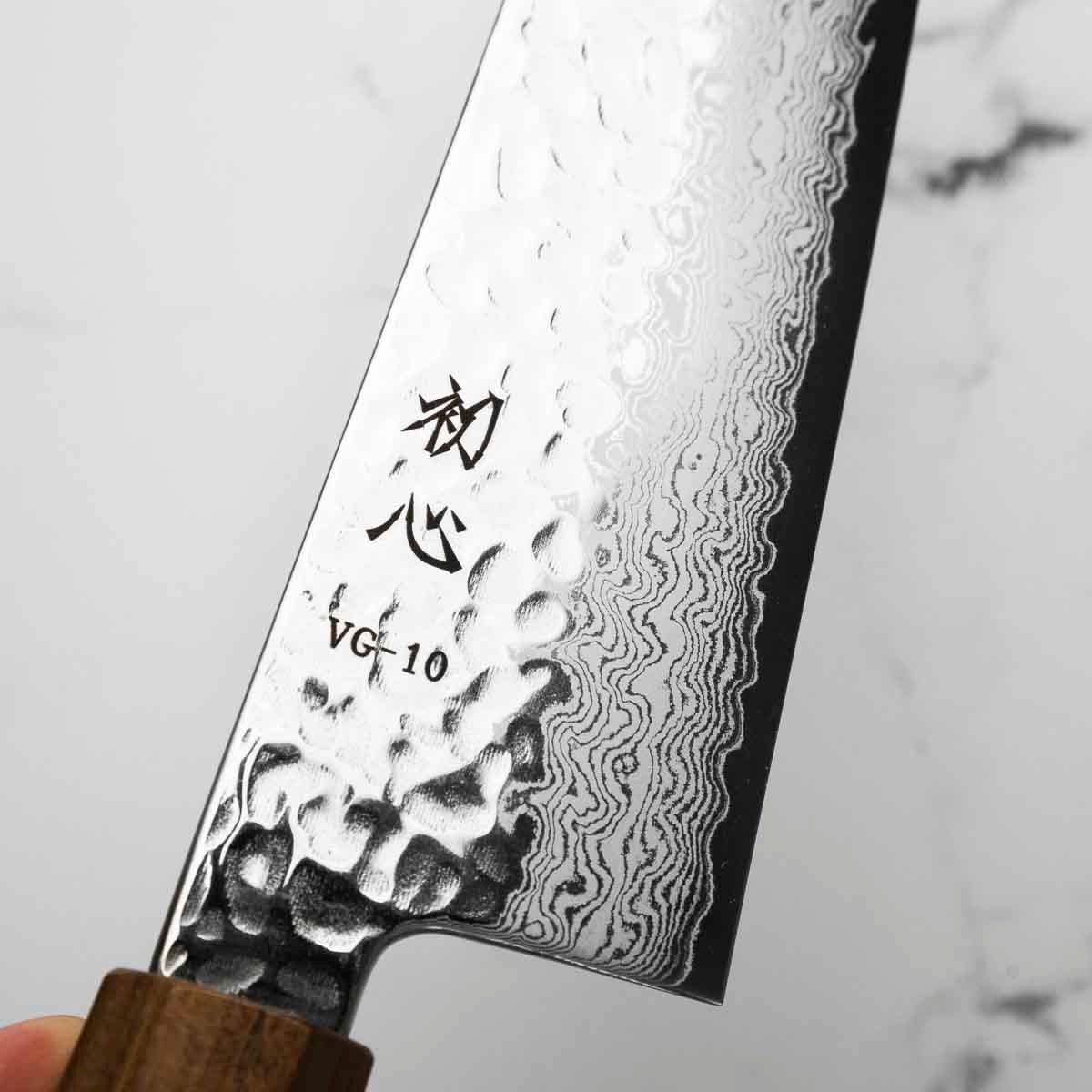 Hatsukokoro Hayabusa VG10 Damascus Tsuchime Gyuto 240mm - Image 5