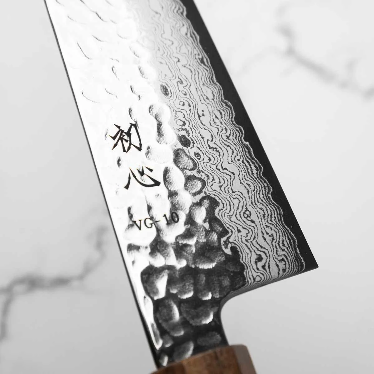 Hatsukokoro Hayabusa VG10 Damascus Tsuchime Gyuto 240mm - Image 7