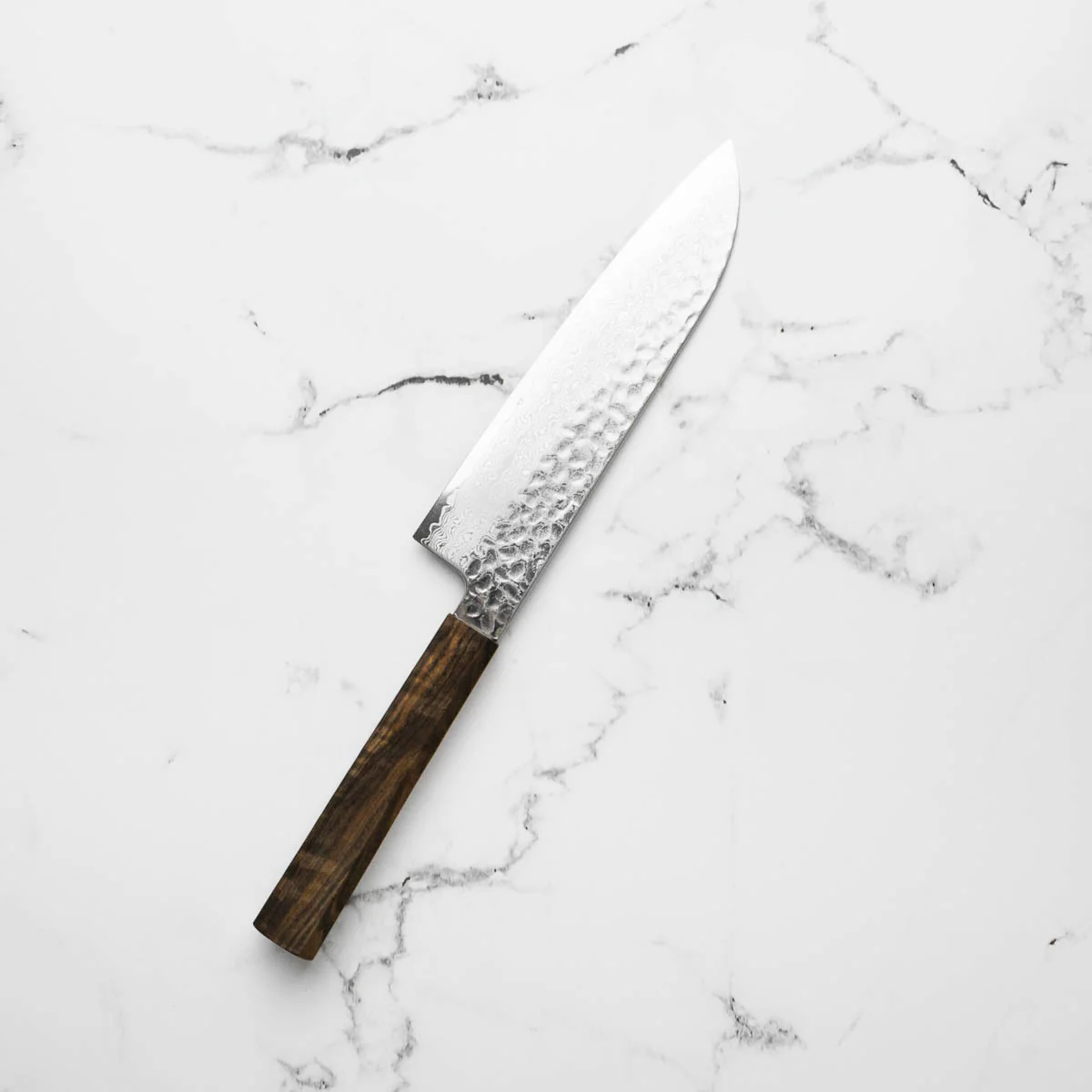 Hatsukokoro Hayabusa VG10 Damascus Tsuchime Santoku 165mm - Image 6