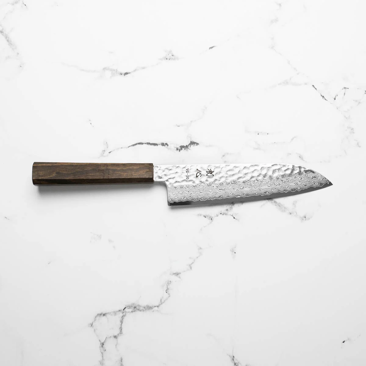 Hatsukokoro Hayabusa VG10 Damascus Tsuchime Santoku 165mm - Image 7