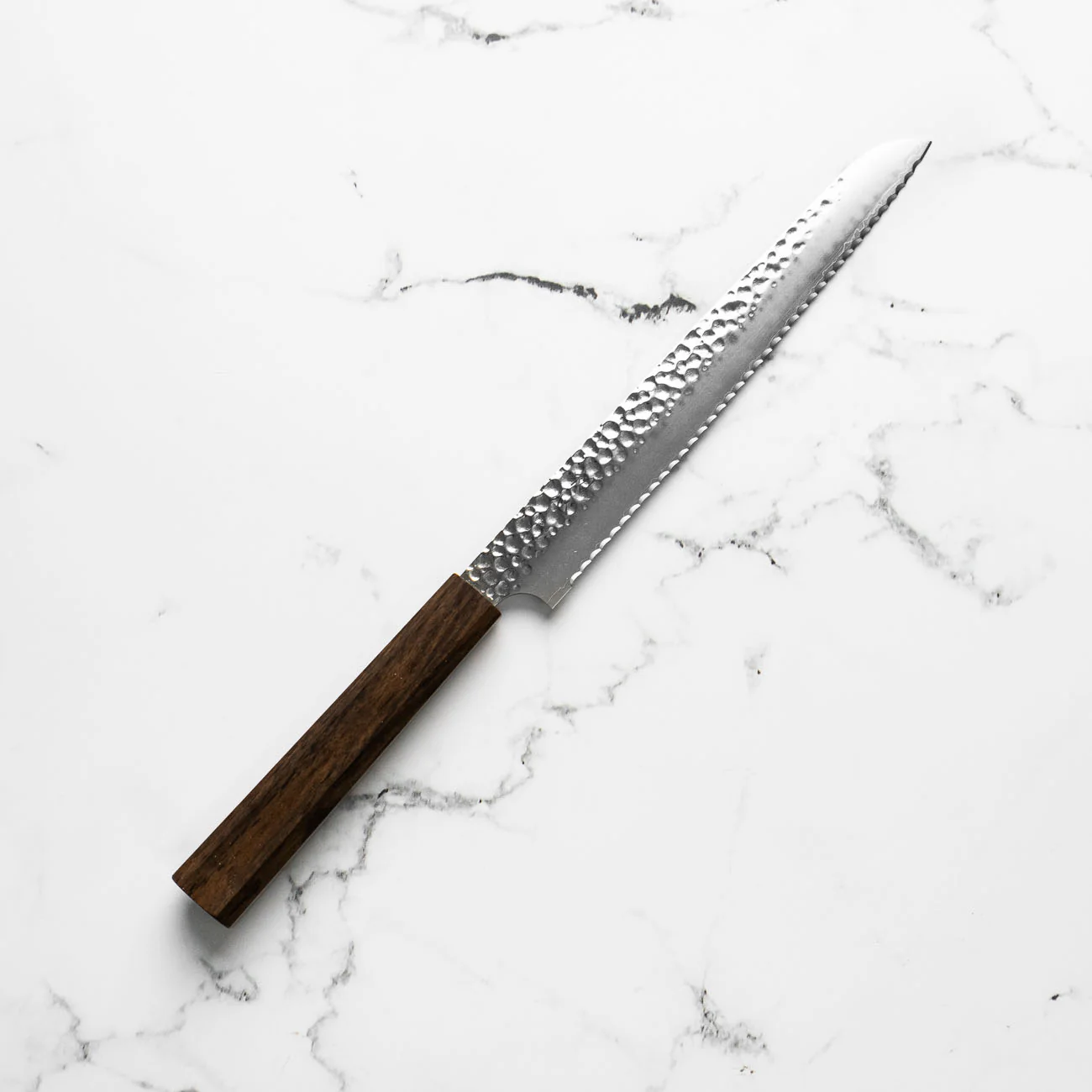 Hatsukokoro Hayabusa VG10 Tsuchime 3 Layer Bread Knife 210mm - Image 3