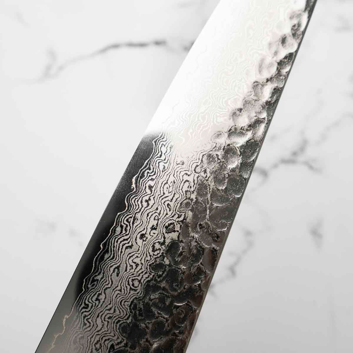 Hatsukokoro Hayabusa VG10 Damascus Tsuchime Gyuto 210mm - Image 3