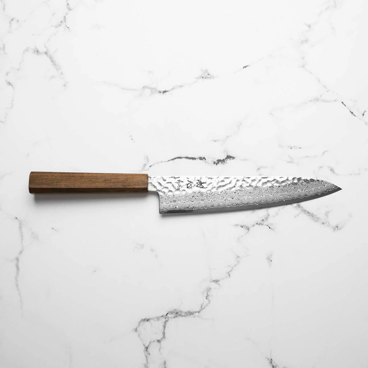 Hatsukokoro Hayabusa VG10 Damascus Tsuchime Gyuto 210mm - Image 5