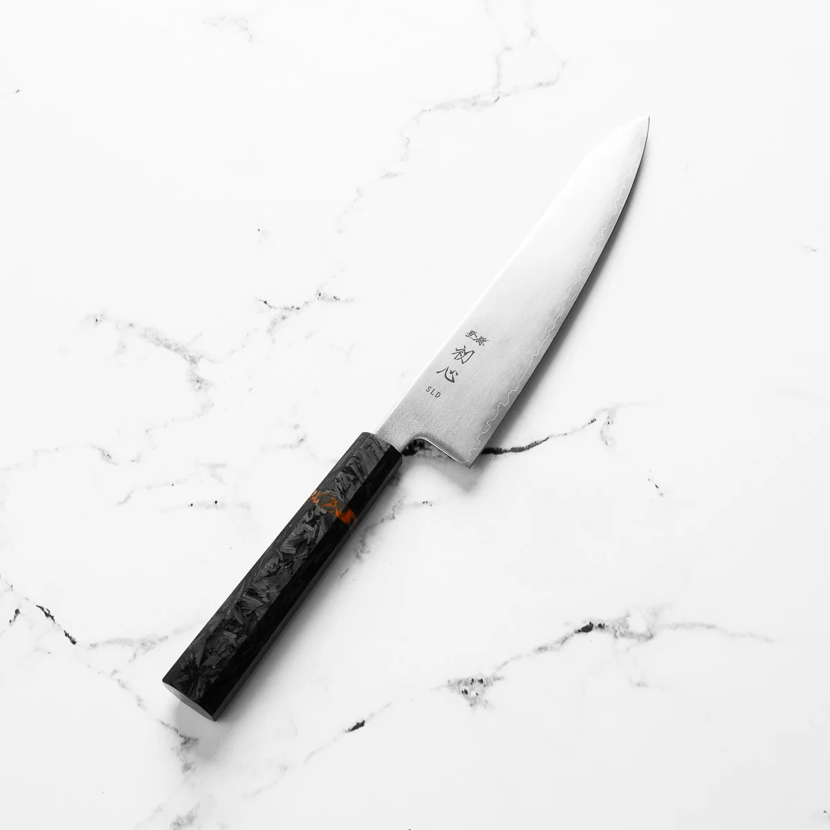 Hatsukokoro Hikari SLD 3 Layer Gyuto 195mm - Carbon Fibre - Image 2