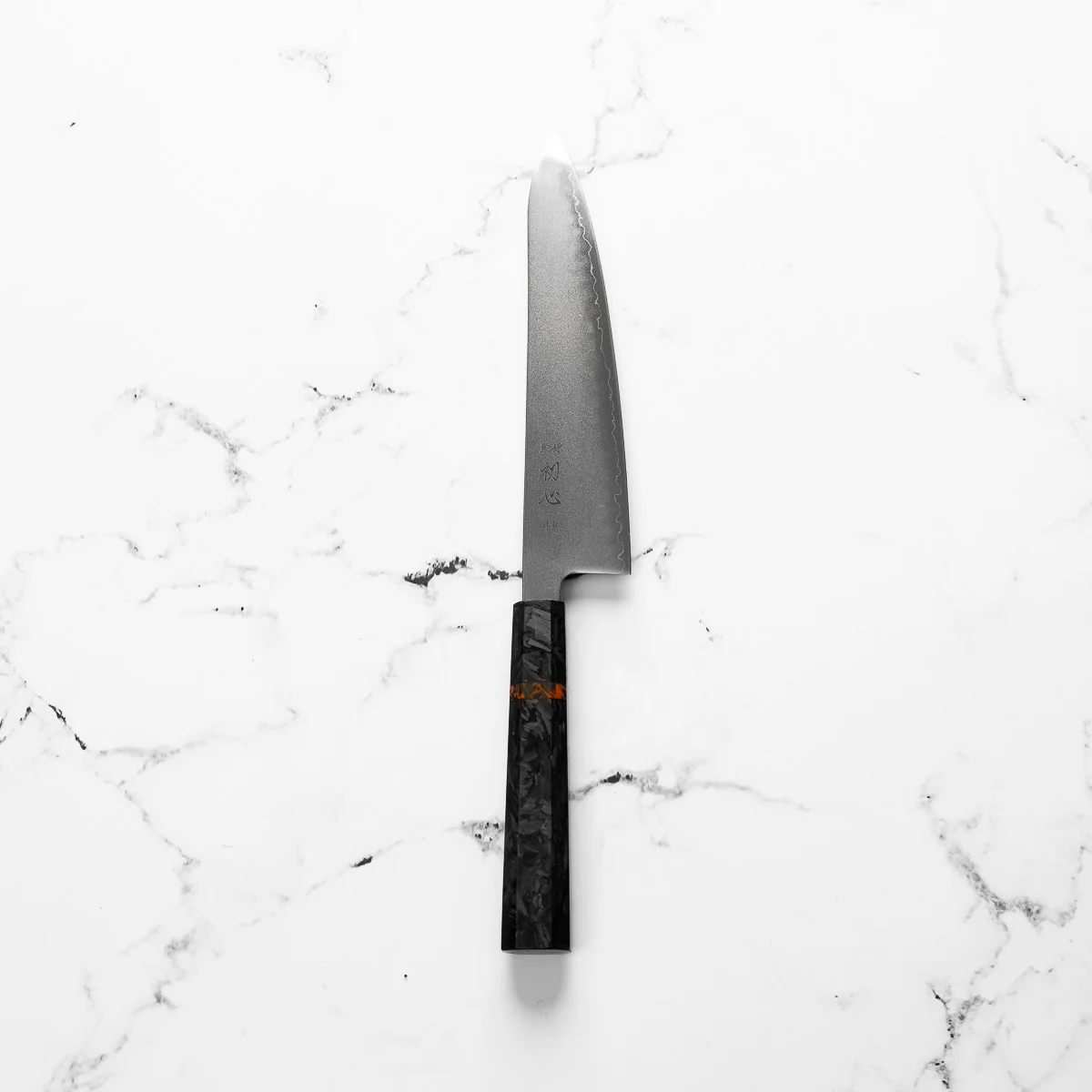 Hatsukokoro Hikari SLD 3 Layer Gyuto 195mm - Carbon Fibre - Image 3