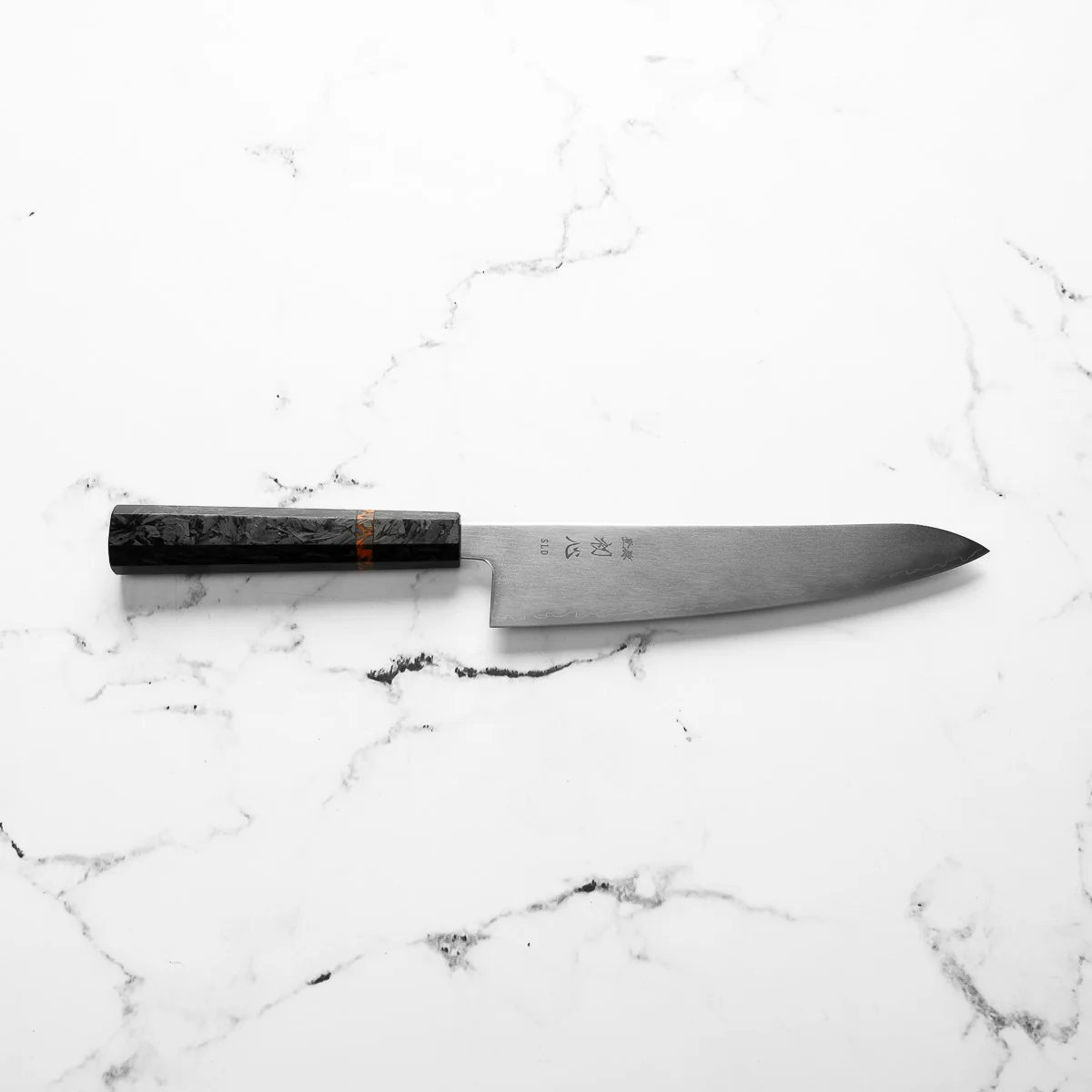 Hatsukokoro Hikari SLD 3 Layer Gyuto 195mm - Carbon Fibre - Image 4