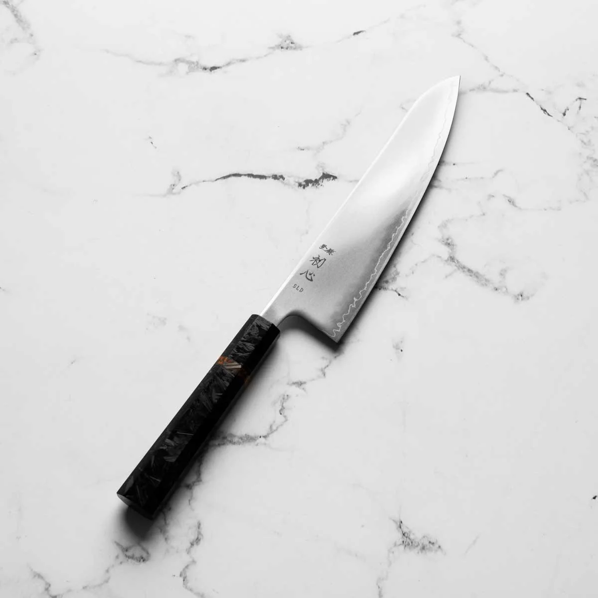 Hatsukokoro Hikari SLD 3 Layer Gyuto 210mm - Carbon Fibre - Image 2