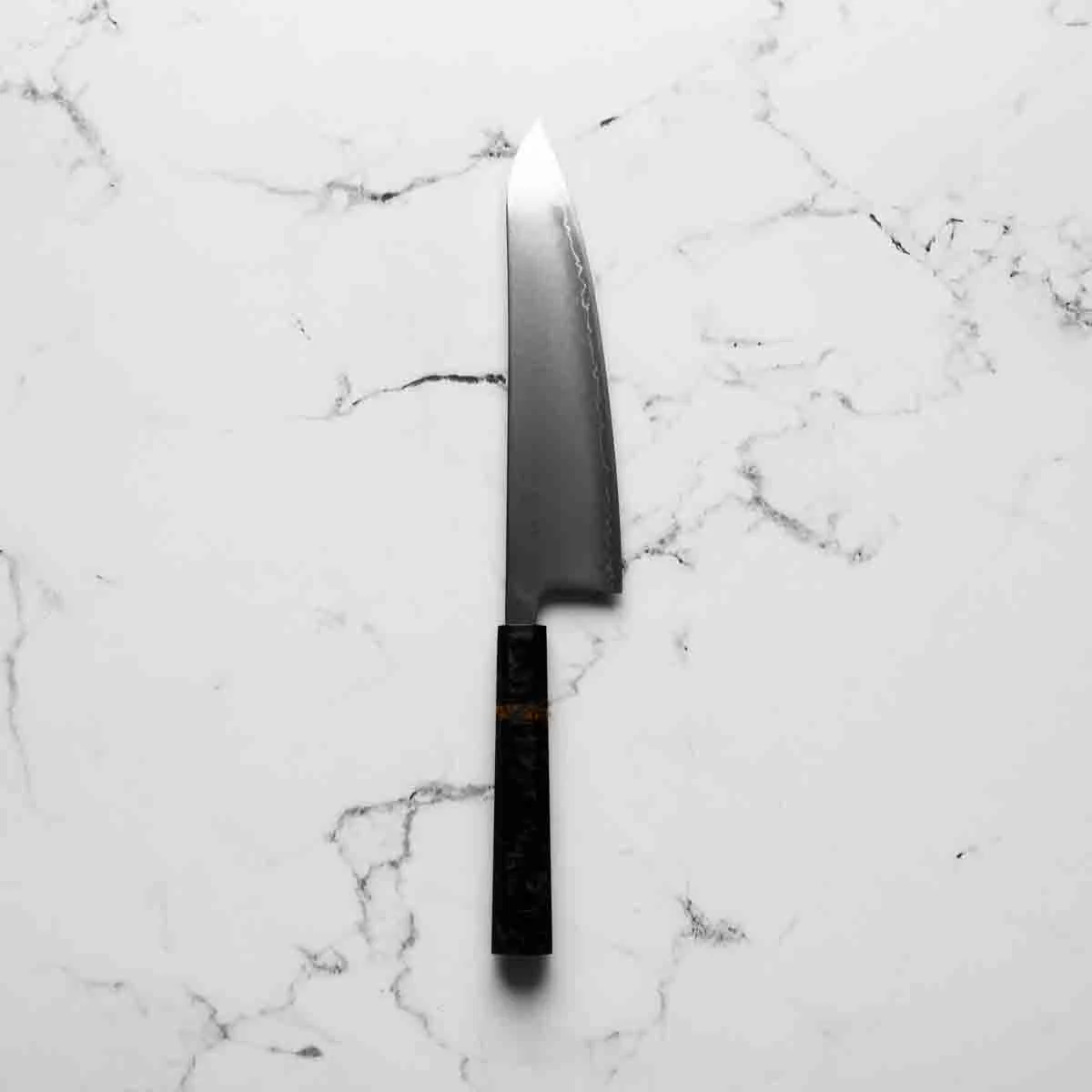 Hatsukokoro Hikari SLD 3 Layer Gyuto 210mm - Carbon Fibre - Image 3
