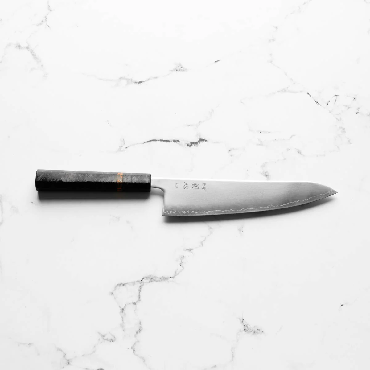 Hatsukokoro Hikari SLD 3 Layer Gyuto 210mm - Carbon Fibre - Image 4