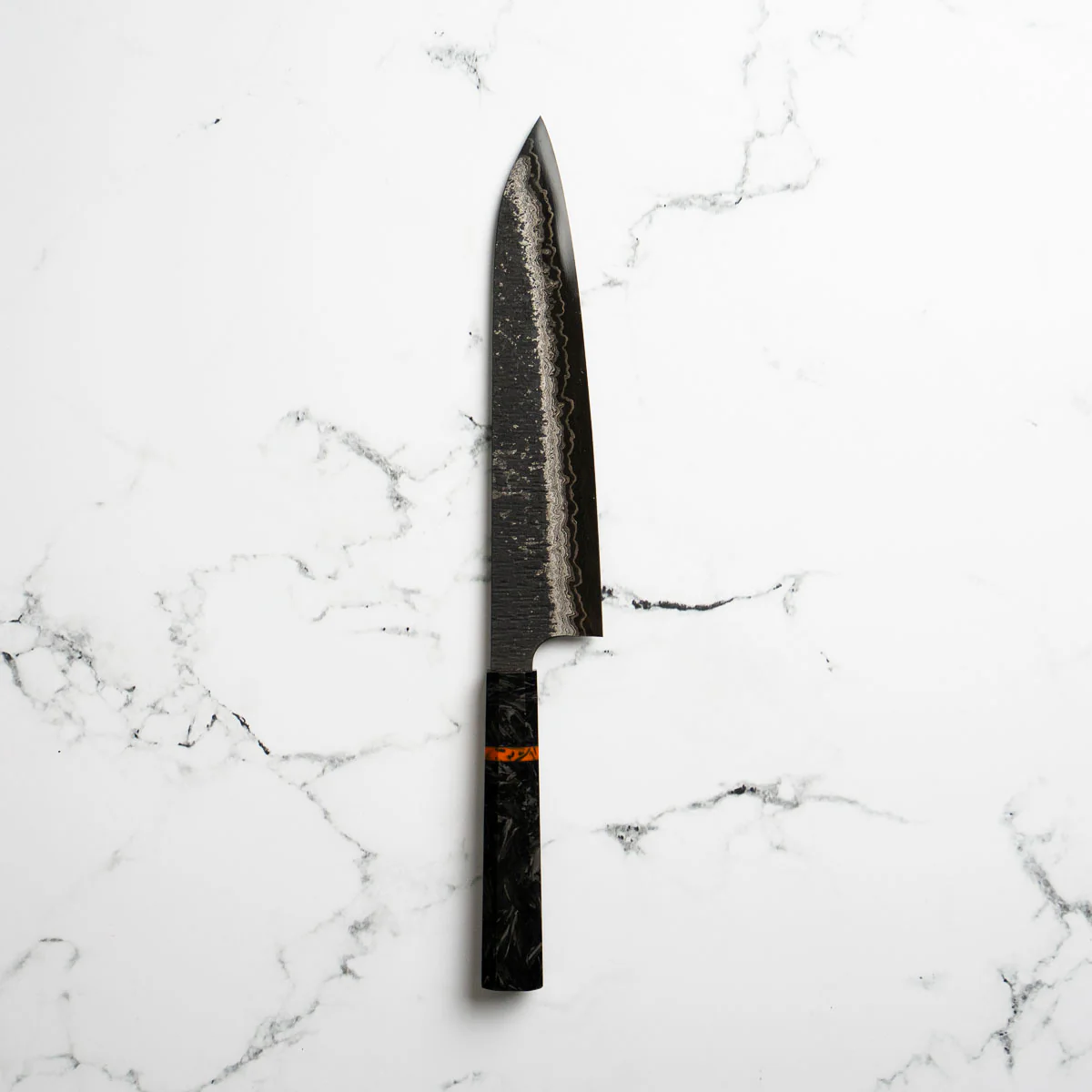 Hatsukokoro Itadaki Blue 2 + White 2 Coreless Kurouchi Tsuchime Gyuto 240mm - Image 3