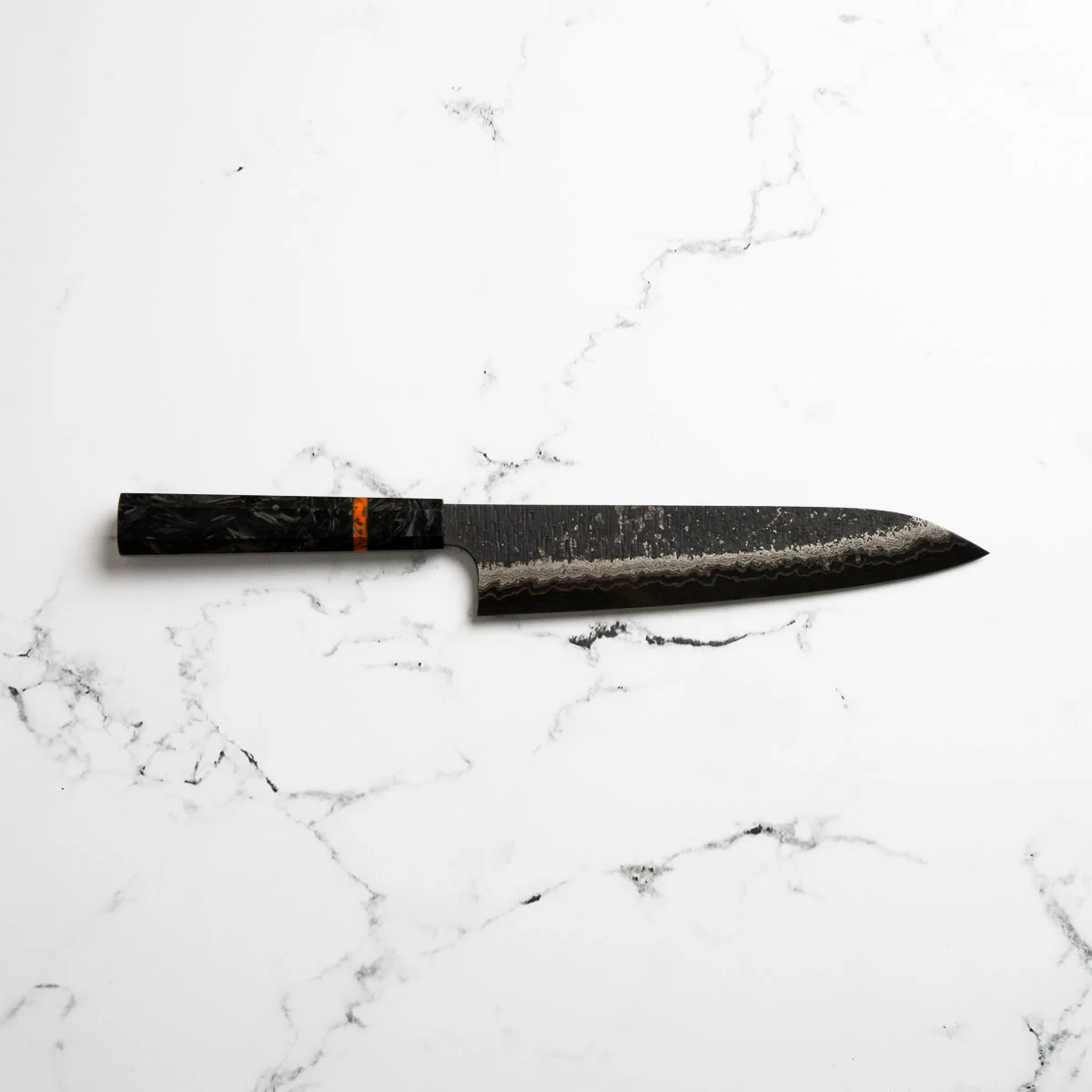 Hatsukokoro Itadaki Blue 2 + White 2 Coreless Kurouchi Tsuchime Gyuto 240mm - Image 4
