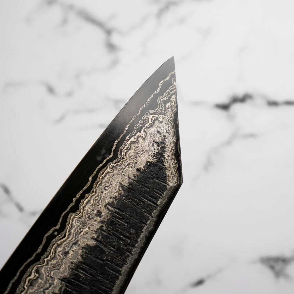Hatsukokoro Itadaki Blue 2 + White 2 Coreless Kurouchi Tsuchime Kiritsuke Gyuto 240mm - Image 10