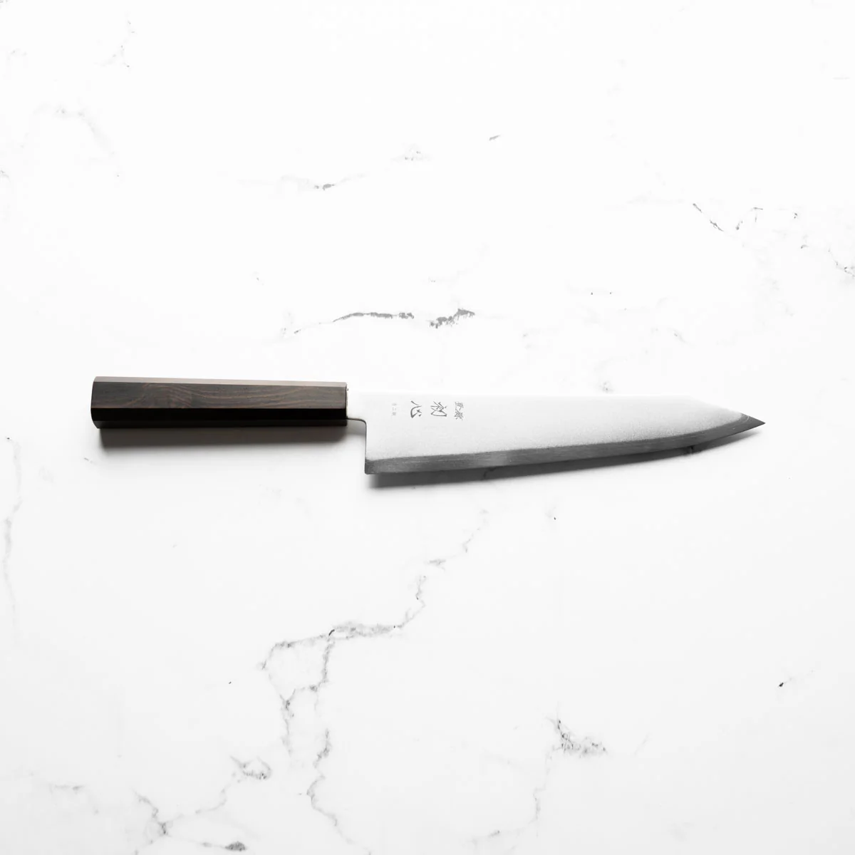 Hatsukokoro Kaijin Blue 2 Stainless Clad Kiritsuke Gyuto 240mm - Ebony - Image 4