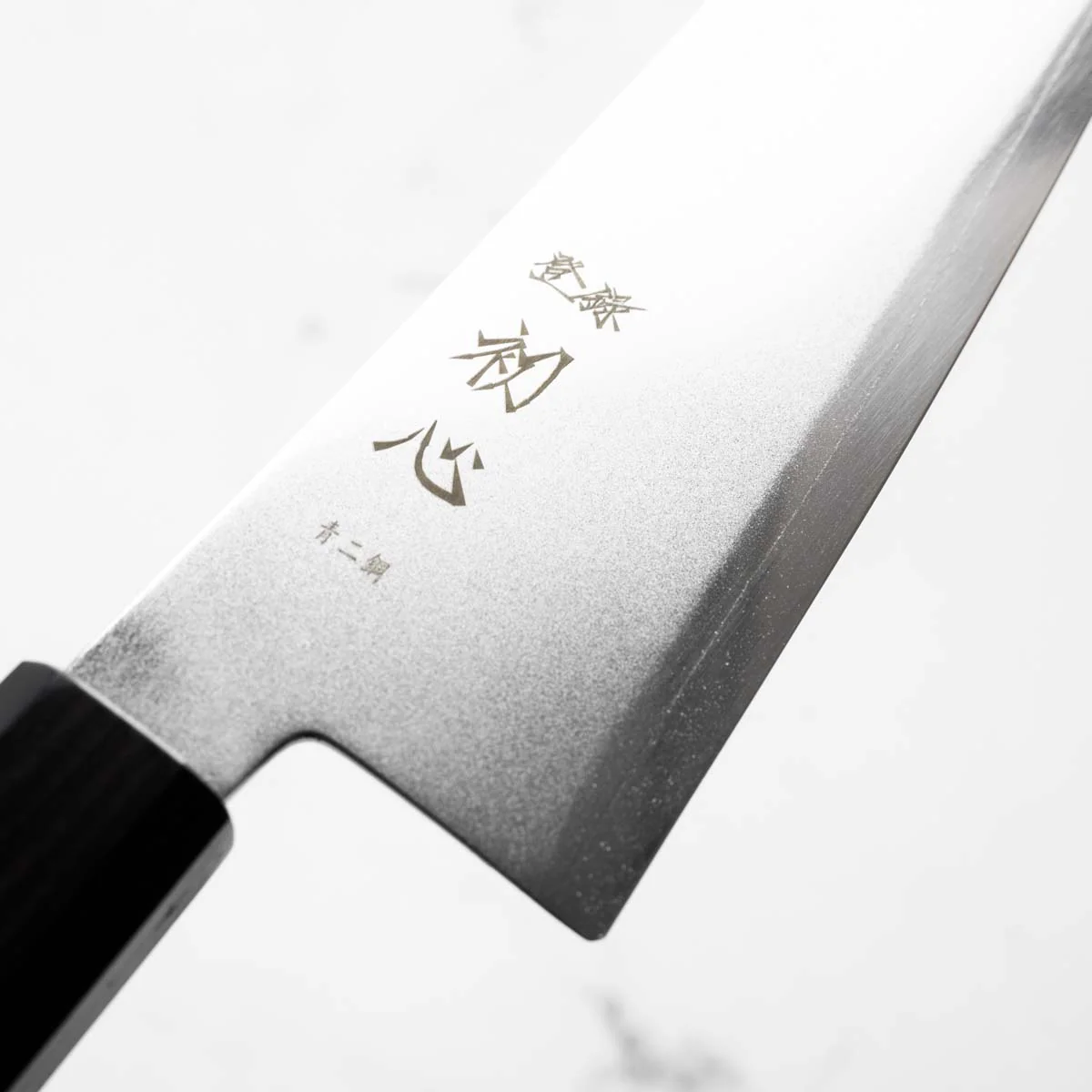 Hatsukokoro Kaijin Blue 2 Stainless Clad Kiritsuke Gyuto 240mm - Ebony - Image 5
