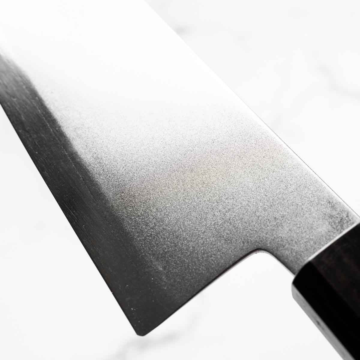 Hatsukokoro Kaijin Blue 2 Stainless Clad Kiritsuke Gyuto 240mm - Ebony - Image 6