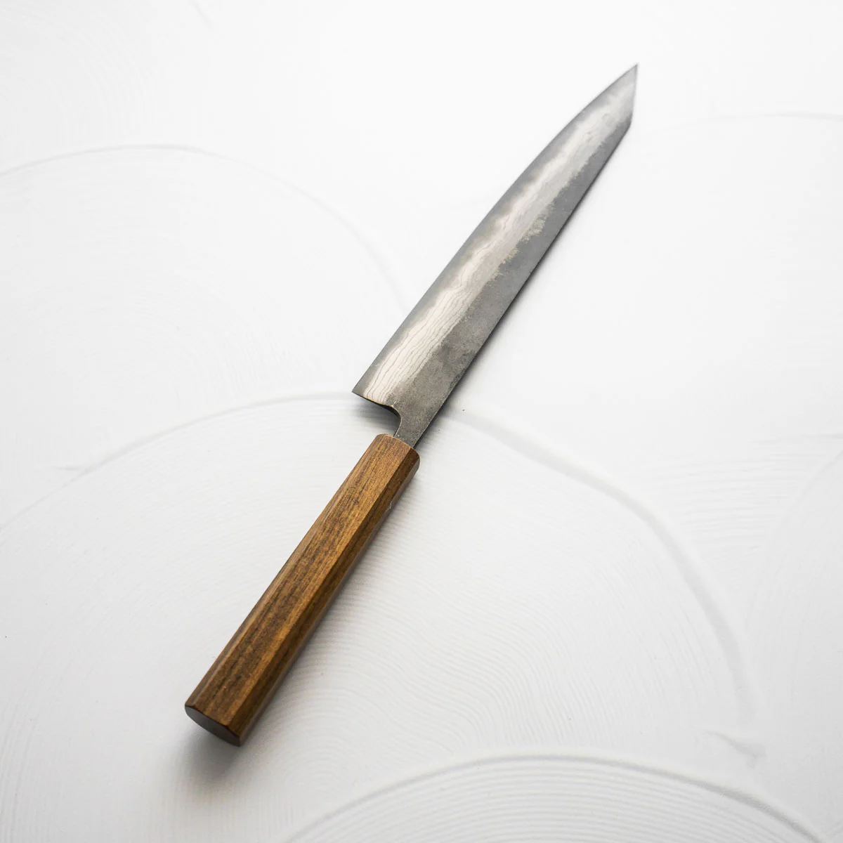 Hatsukokoro Kumokage Blue 2 Kurouchi Damascus Kiritsuke Sujihiki 250mm - Image 2
