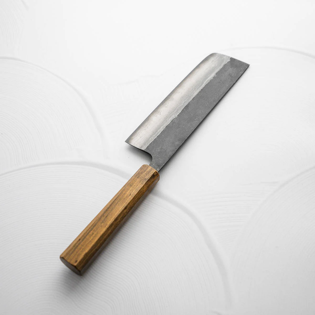 Hatsukokoro Kumokage Blue 2 Kurouchi Damascus Nakiri 165mm - Image 7