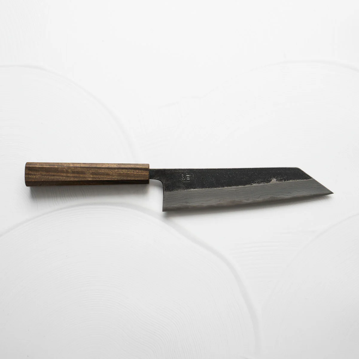 Hatsukokoro Kumokage Blue 2 Kurouchi Damascus Bunka 180mm - Image 7