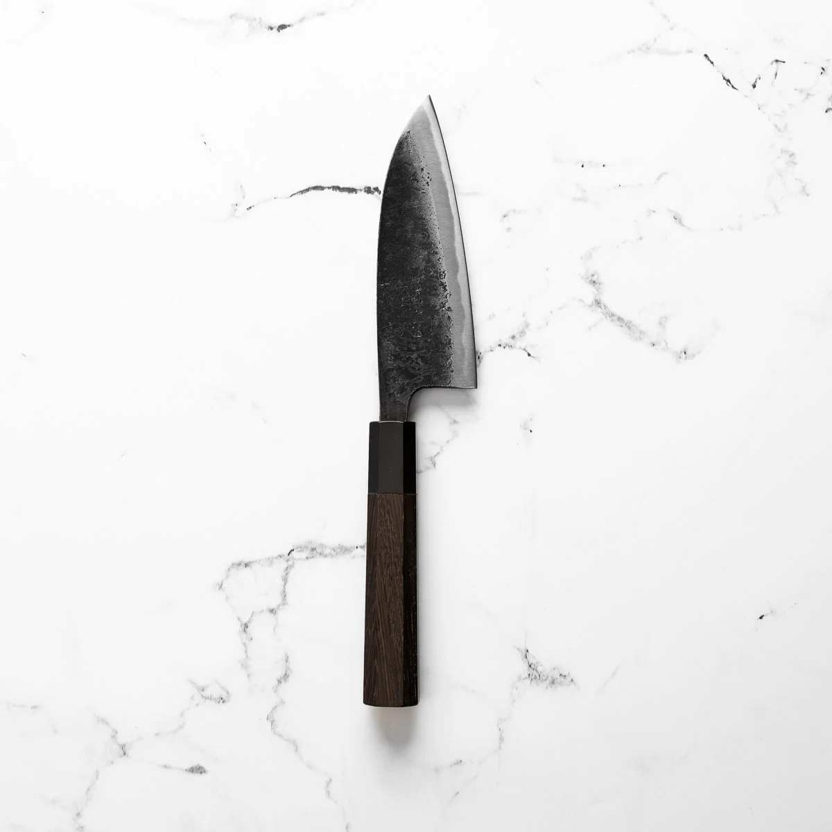 Hatsukokoro Kurokaze Blue 2 Kurouchi Double Bevel Deba 150mm - Image 3
