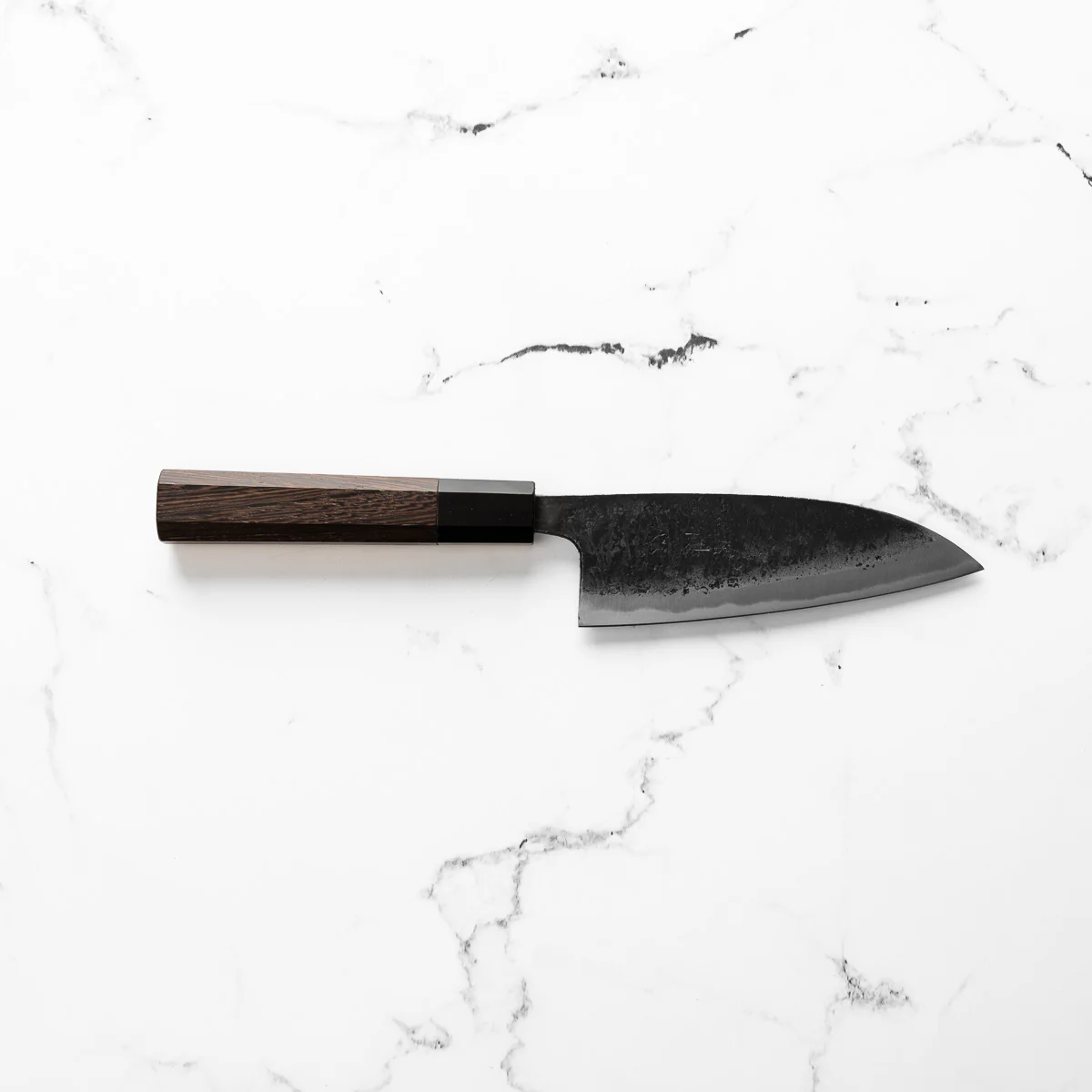 Hatsukokoro Kurokaze Blue 2 Kurouchi Double Bevel Deba 150mm - Image 4