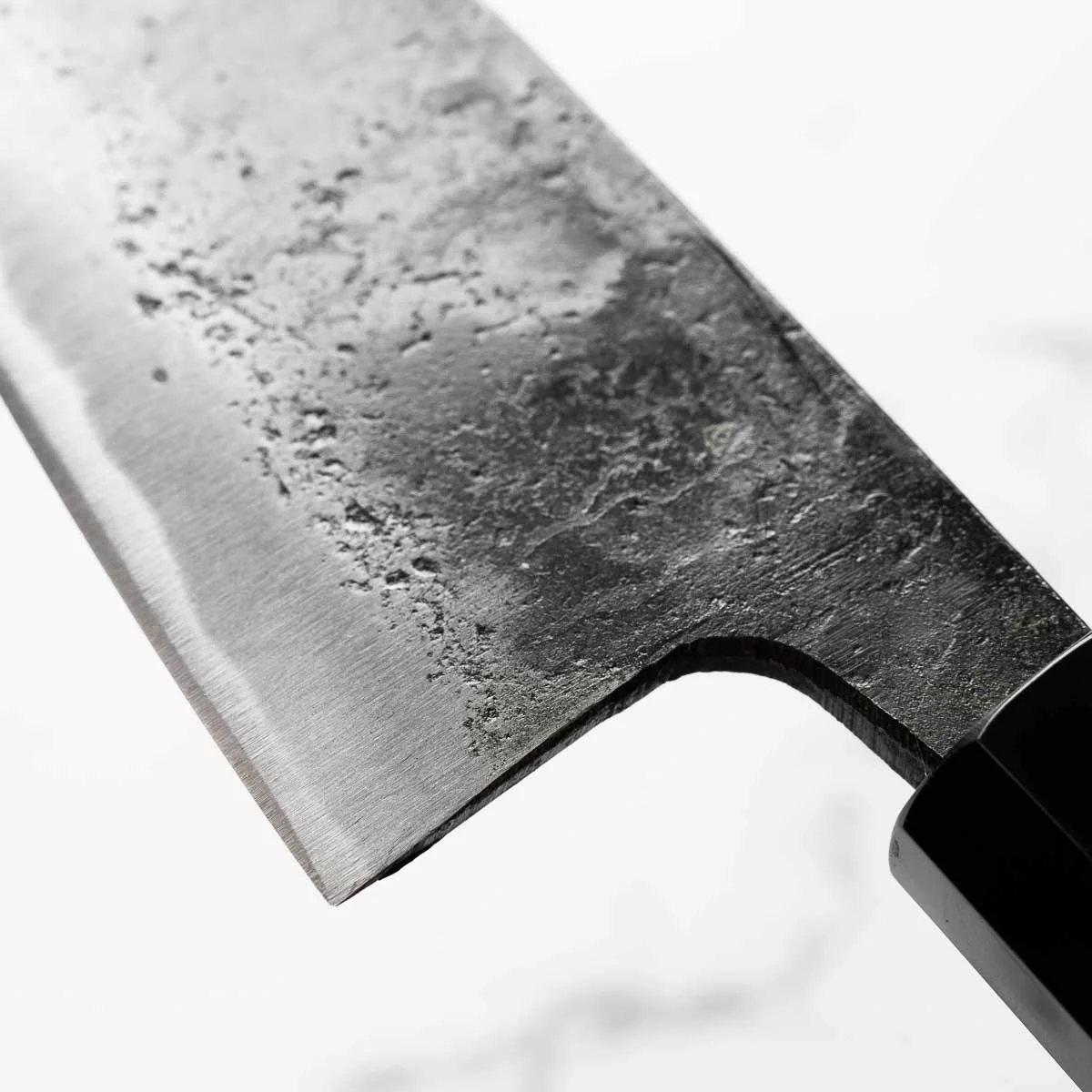 Hatsukokoro Kurokaze Blue 2 Kurouchi Double Bevel Deba 150mm - Image 6