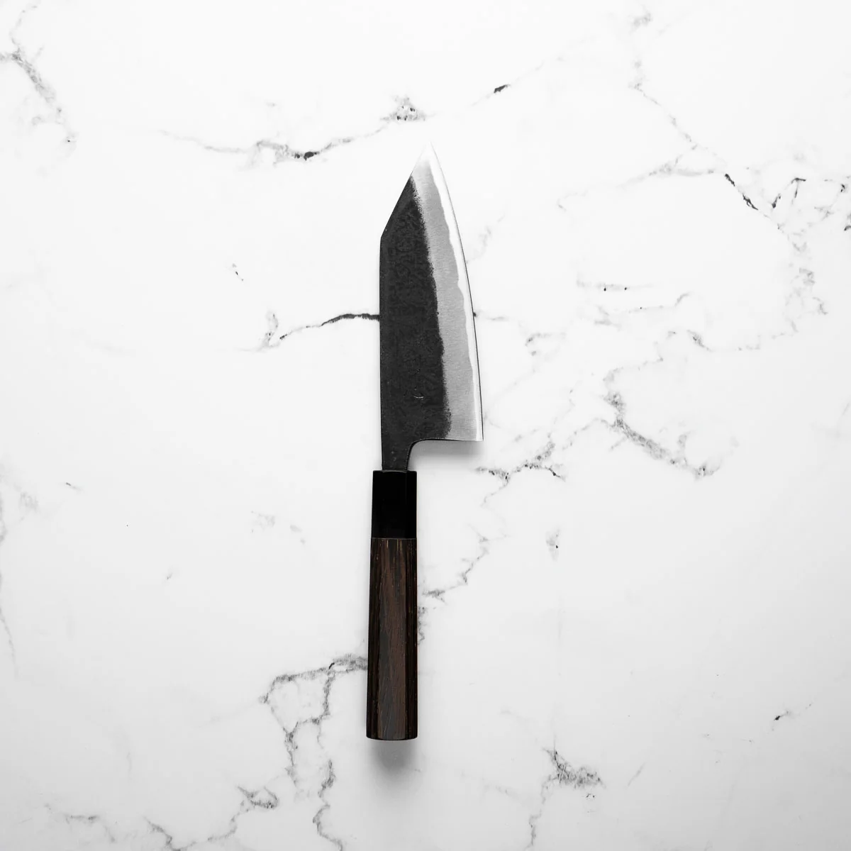Hatsukokoro Kurokaze Blue 2 Kurouchi Double Bevel Kiritsuke Deba 150mm - Image 3